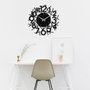 Wallity Rasputin Reloj de Pared Decorativo Negro